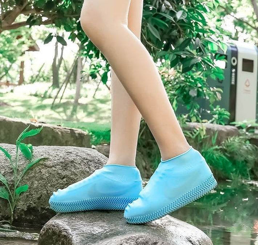 Men and women hiking slip wearable easy to carry silicone rain boots - Mubimart