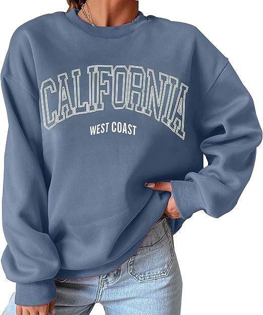 Women's Plus Size Round Neck Print Sweatshirt - Mubimart