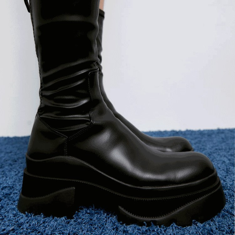 Schmale und hohe Martin-Stiefel für Damen