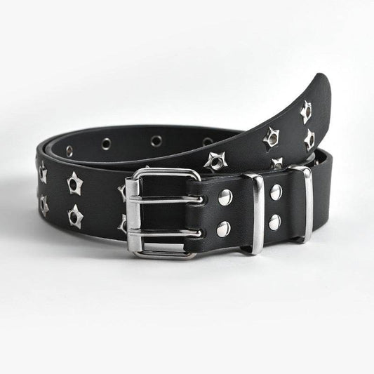 Women's Fashion Stars Decorative Double-row Belts - Mubimart