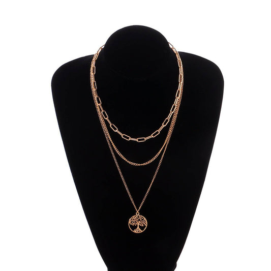 Ornaments Creative Geometric Square Chain Necklace Women - Mubimart