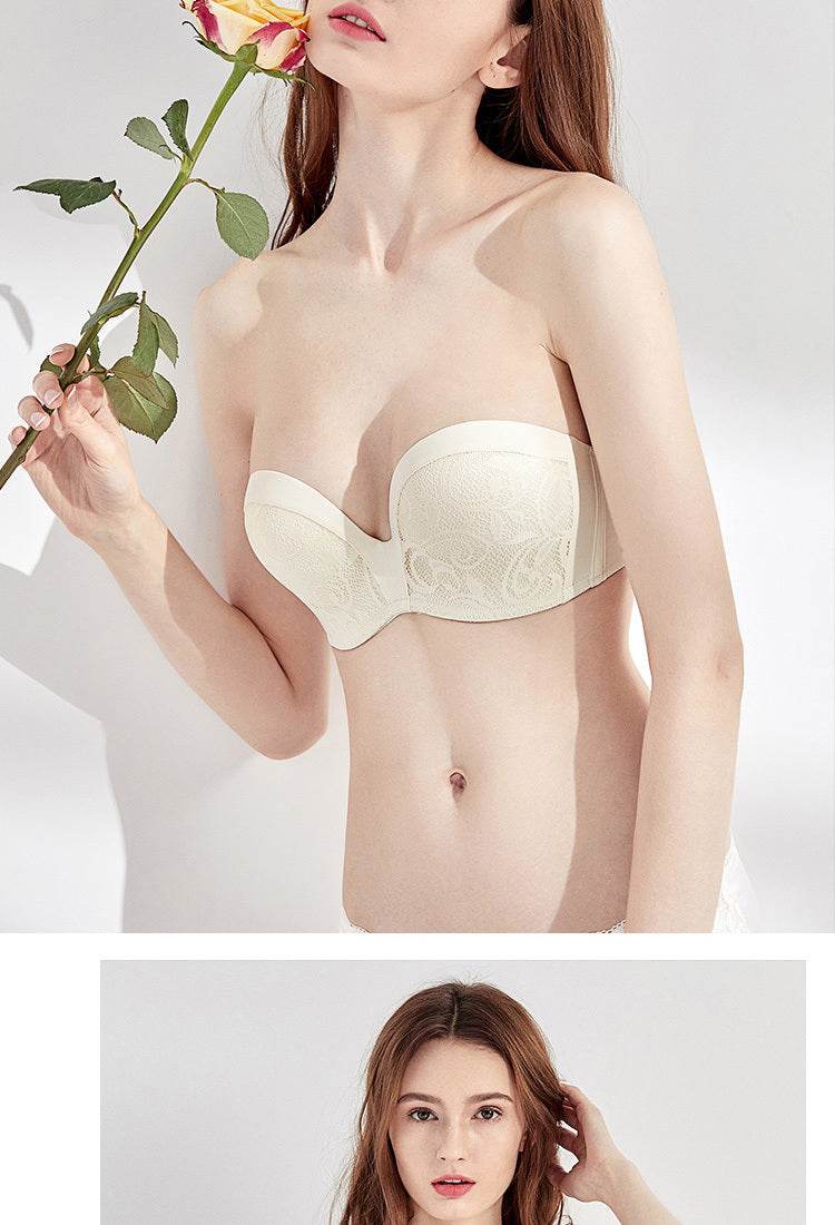 Strapless Non-slip Thin Tube Top Bra Invisible - Mubimart