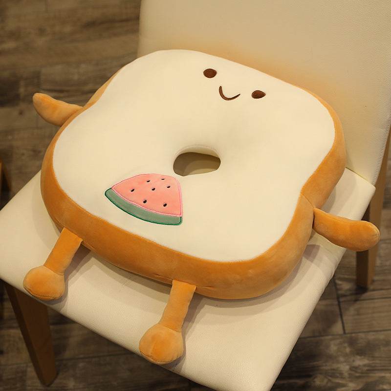 Cute Cartoon Fruit Animal Bread Futon Mat Creative Sliced Toast Floor Mat Pillow Cushion - Mubimart