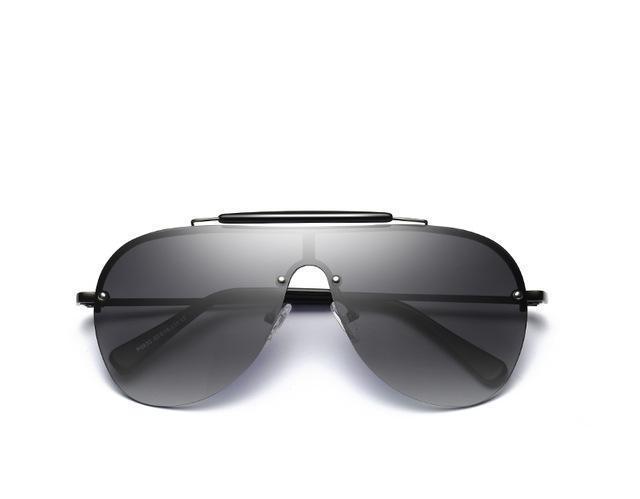 Neue Sonnenbrille Mode Einteilige Sonnenbrille mit großem Rahmen Aviator Herren Sonnenbrille