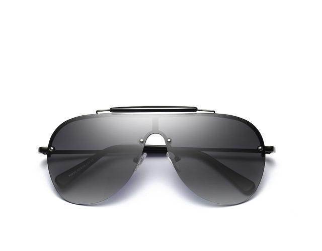 New Sunglasses Fashion One-Piece Large Frame Sunglasses Aviator Men's Sunglasses - Mubimart