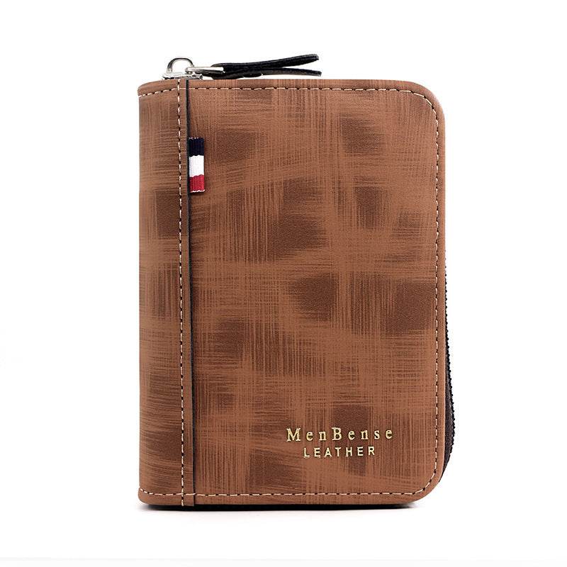 Business Retro Men's Short Wallet Clutch - Mubimart