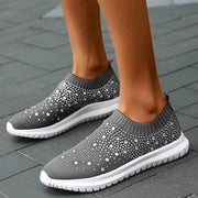 European And American Plus Size Rhinestone Stretch Sock Shoes Casual Men And Women Sneaker