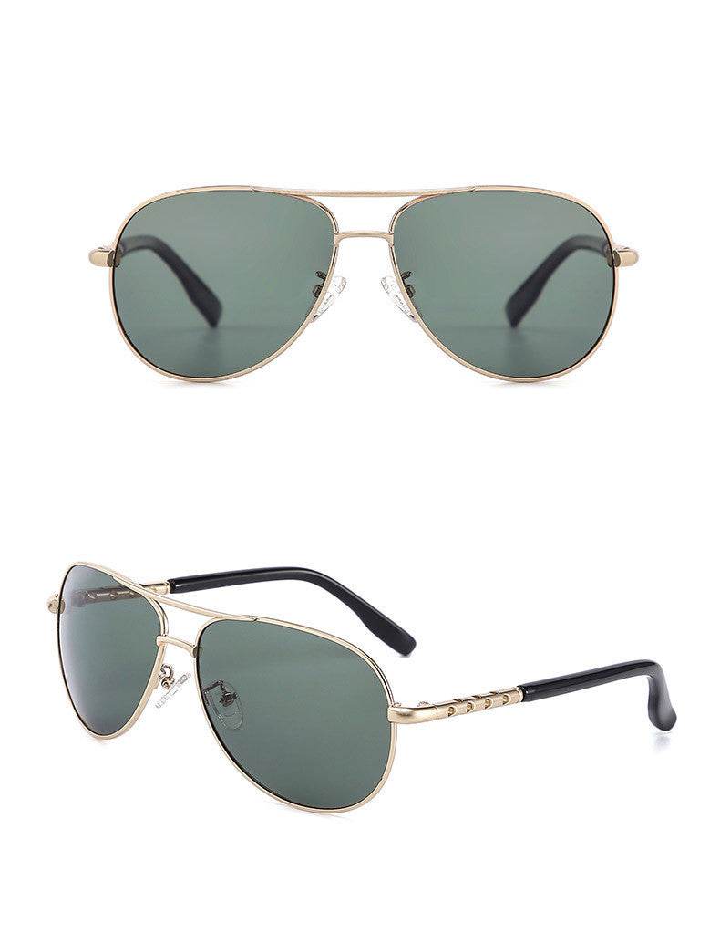 Retro metal polarized sunglasses - Mubimart
