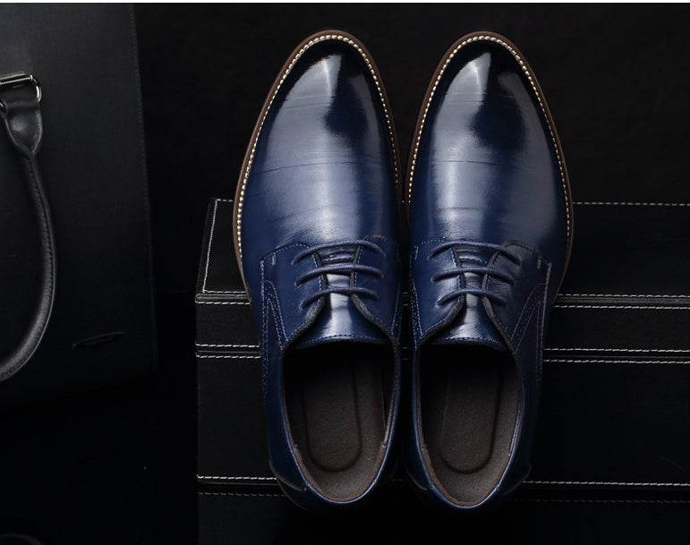 Men's leather shoes men's shoes dress business shoes large size men's shoes casual shoes - Mubimart