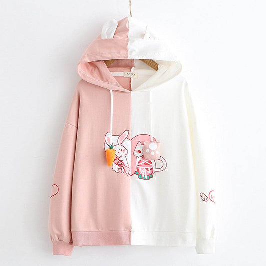 Hooded pullover sweater - Mubimart