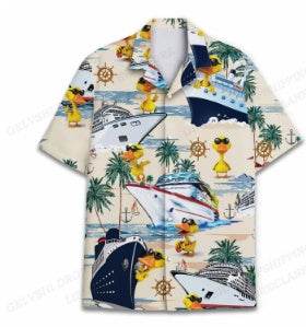 Men's 3D Casual Button-down Printed Shirt - Mubimart