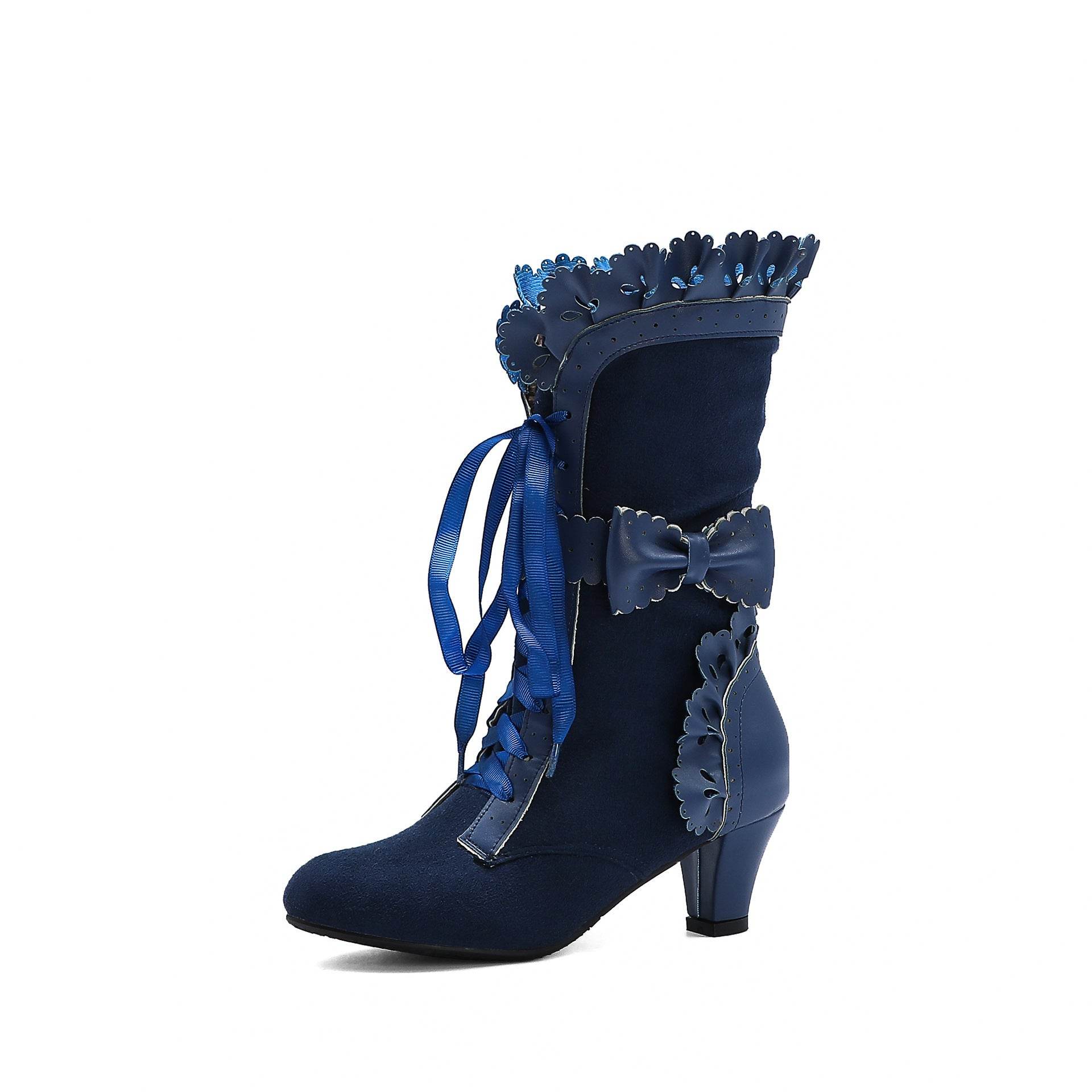 Lace high heels with lace - Mubimart