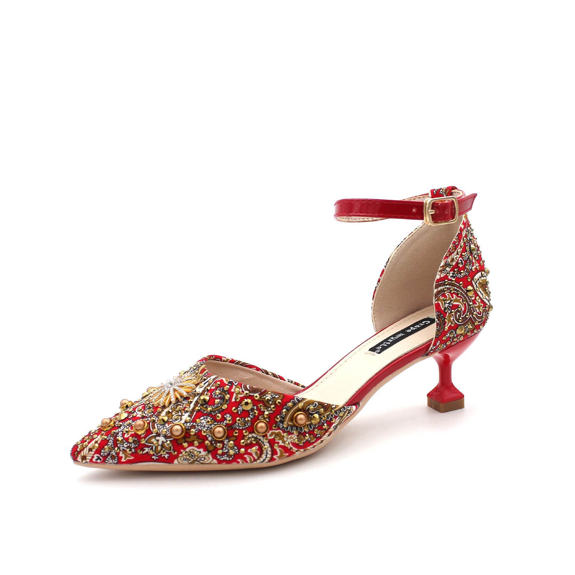 High Heels Red High Heels Female Stiletto Shallow Mouth - Mubimart
