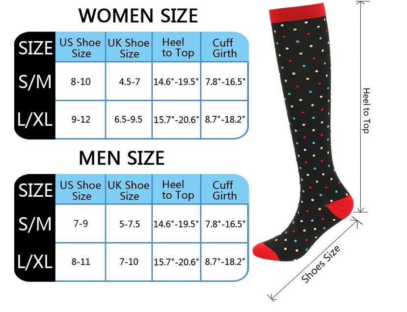 Fashion Calf Length Compression Socks - Mubimart -  