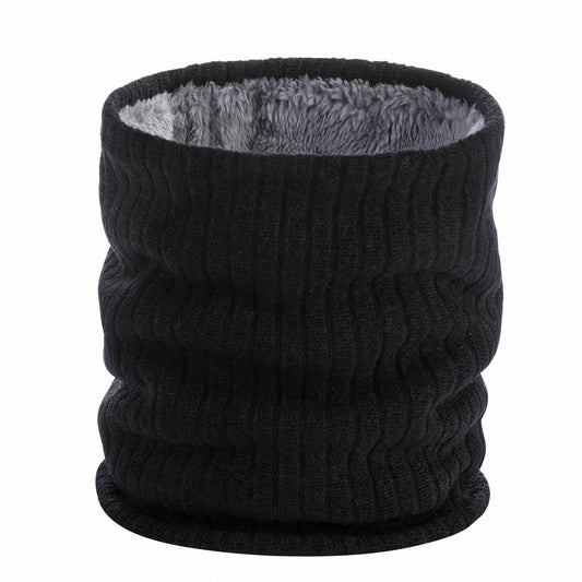 Thickened Velvet Warm Plush Scarf Fashion Solid Color Wool Knitted Scarf For Men Women Autumn And Winter - Mubimart