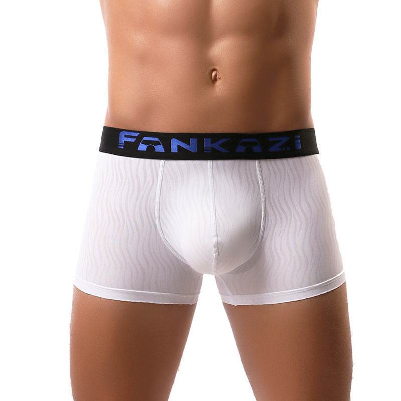 Striped Men's Underwear Breathable Close-fitting Boxers - Mubimart