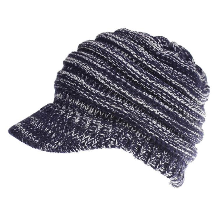 Women Ponytail Beanies Autumn Winter Hats Female Soft Knitting Caps Warm Ladies Skullies - Mubimart