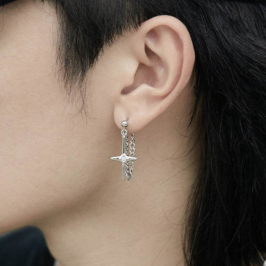 Cross Chain Earrings For Men And Women - Mubimart