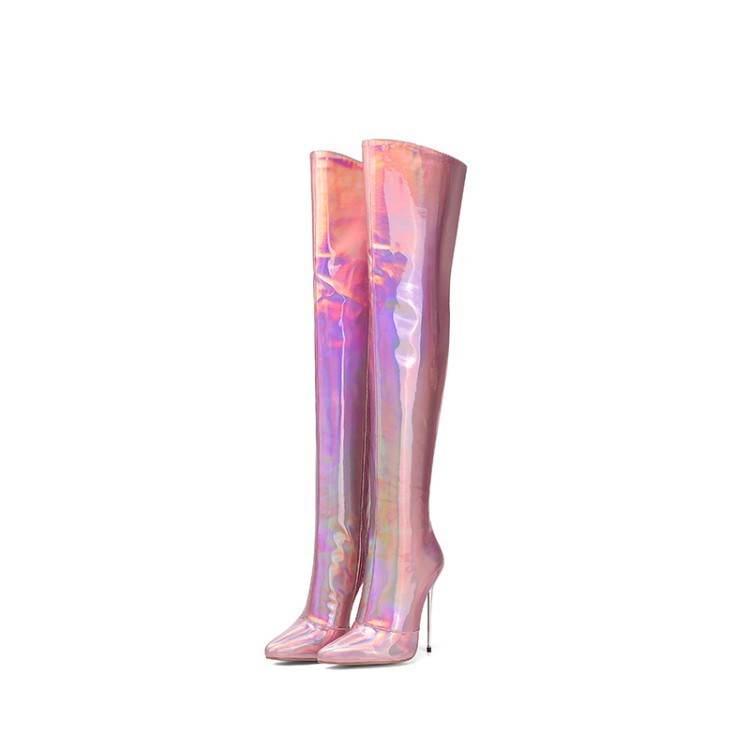 European And American Shiny Phantom Stilettos - Mubimart