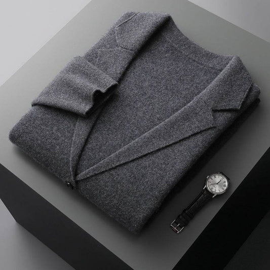 Cardigan Male V-neck Cardigan Knitted - Mubimart