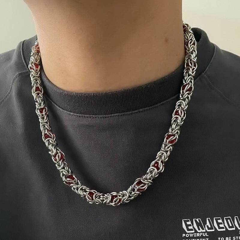 Sapphire Splice Necklace For Men - Mubimart