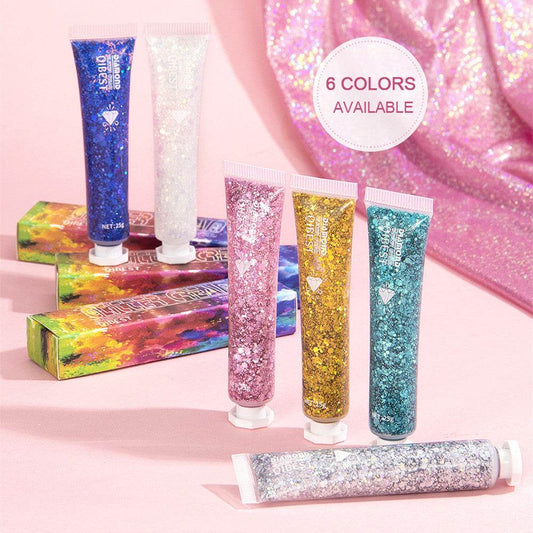 Monochrome Eye Shadow Sequins Cream Colorful Brightening Highlight Face Body Sequins Gel Stage Makeup - Mubimart