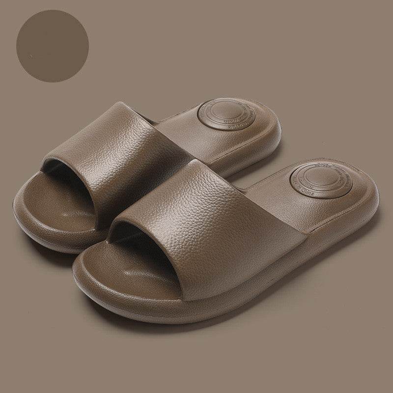 New Solid Color Slipper Summer Fashion Anti-Slip Non-slip Floor Bathroom Slippers For Women Men Casual Couple House Shoes - Mubimart