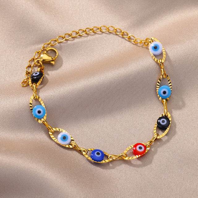 Enamelled Lucky Beaded Bracelet Prayer Jewelry For Women - Mubimart