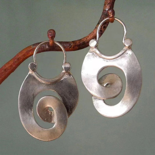 Spiral Design Ear Ring Retro Geometry