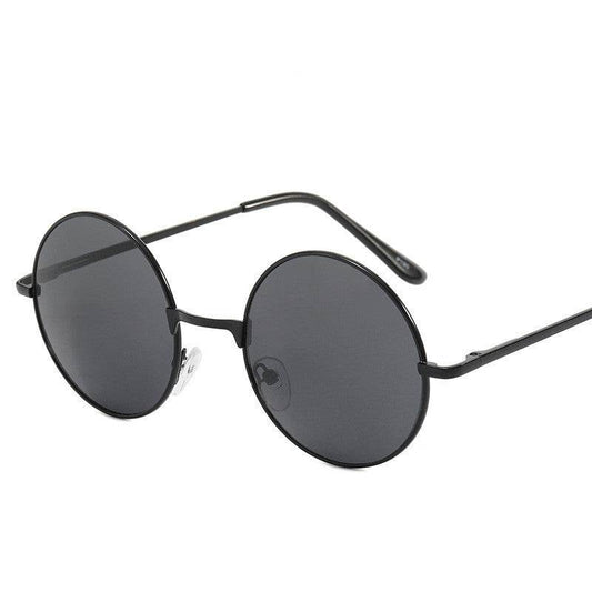 Mens Fashion Retro Round Frame Sunglasses - Mubimart