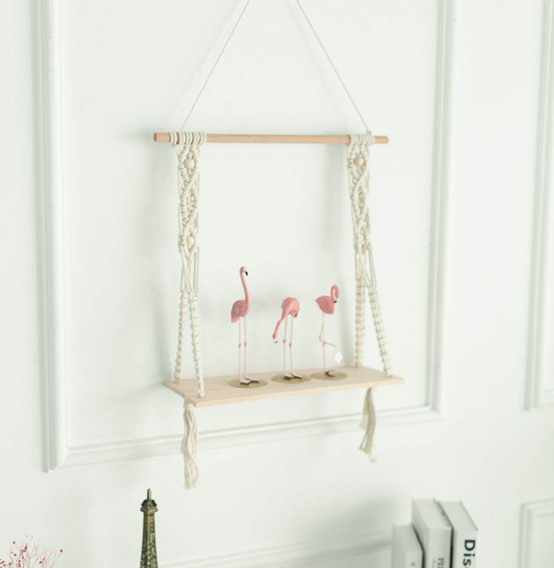 Hand-woven tapestry shelf - Mubimart
