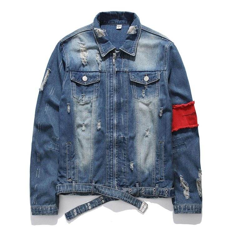 Denim jacket embroidery denim - Mubimart