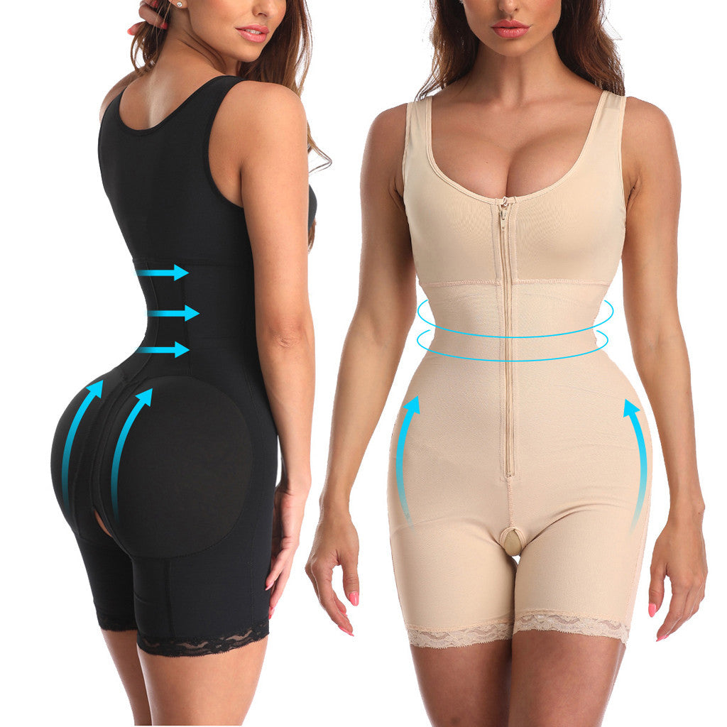 Women's Zipper Slimming Bodysuit Shapewear - Mubimart -  