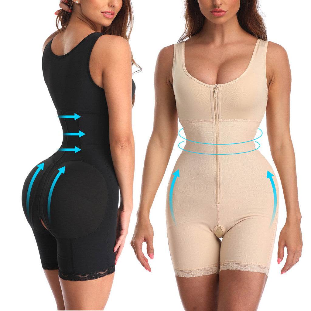 Women's Zipper Slimming Bodysuit Shapewear - Mubimart