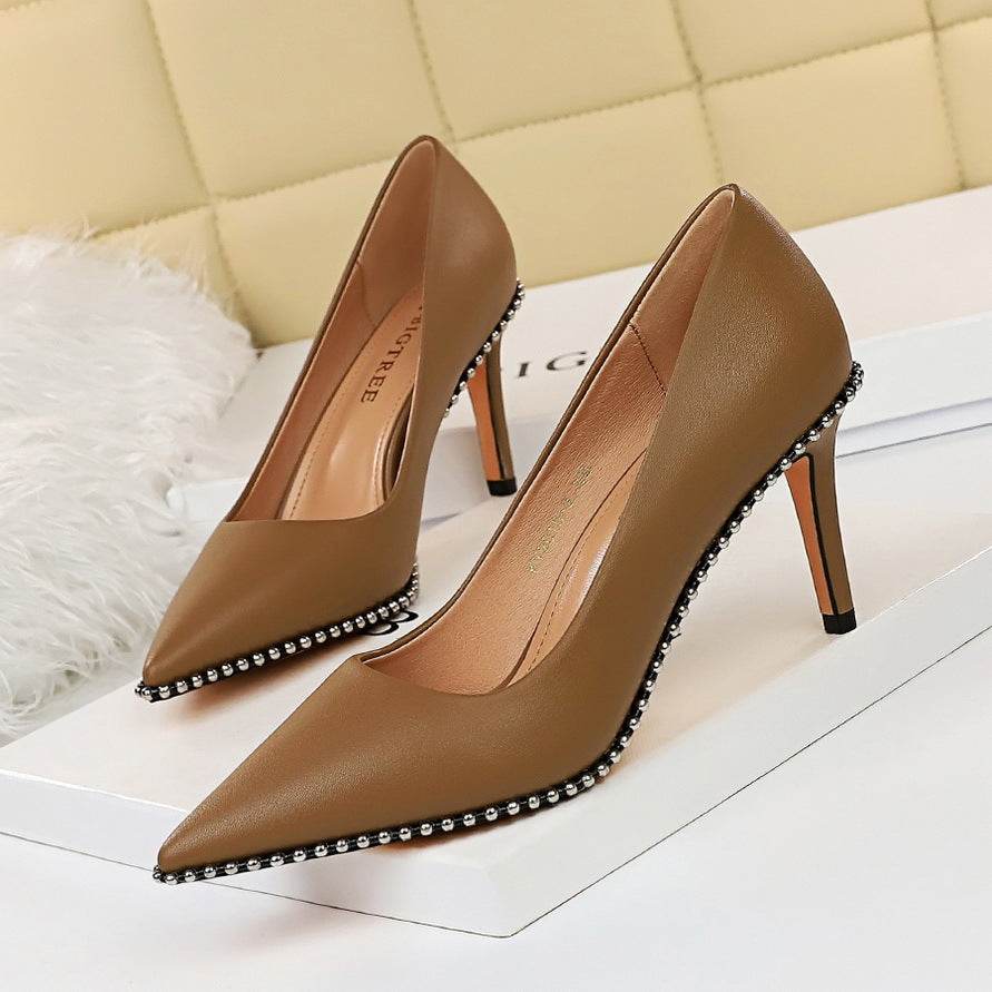 Studded high heels - Mubimart