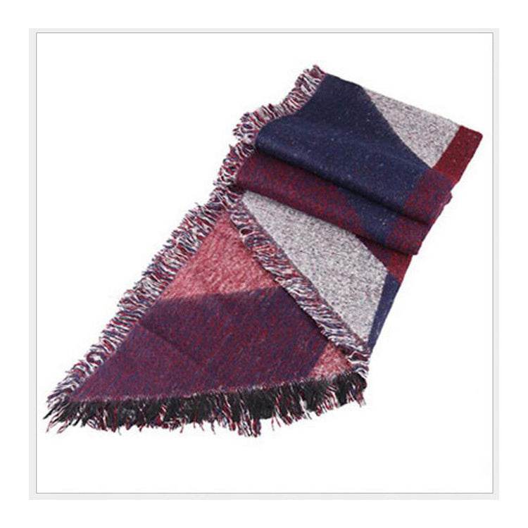 Beveled cashmere shawl - Mubimart