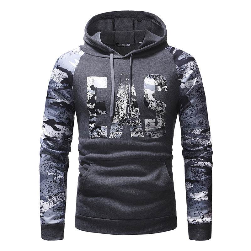 Mens Long Sleeve Camouflage Print Sweatshirt - Mubimart