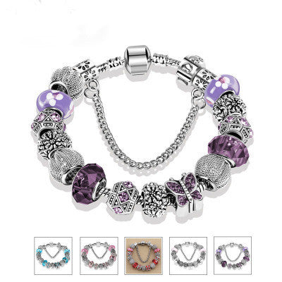 Beaded Bracelet DIY Diamond Butterfly Alloy Tennis Accessories