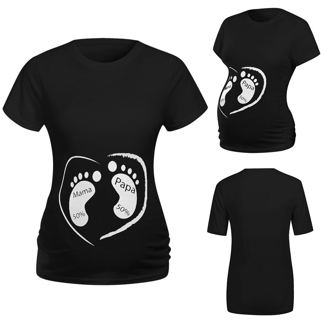 Plus size maternity blouse T-shirt - Mubimart - Plus Size Tshirts 