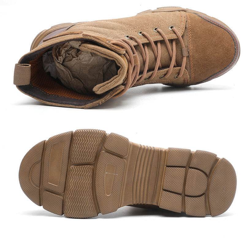 Safety Shoes Steel Toe Cap High-Top Work Protective Labor Insurance Shoes - Mubimart