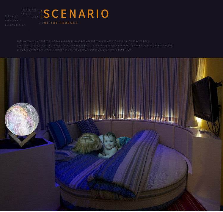 3D Printing Moon Lamp Galaxy Moon Light - Mubimart