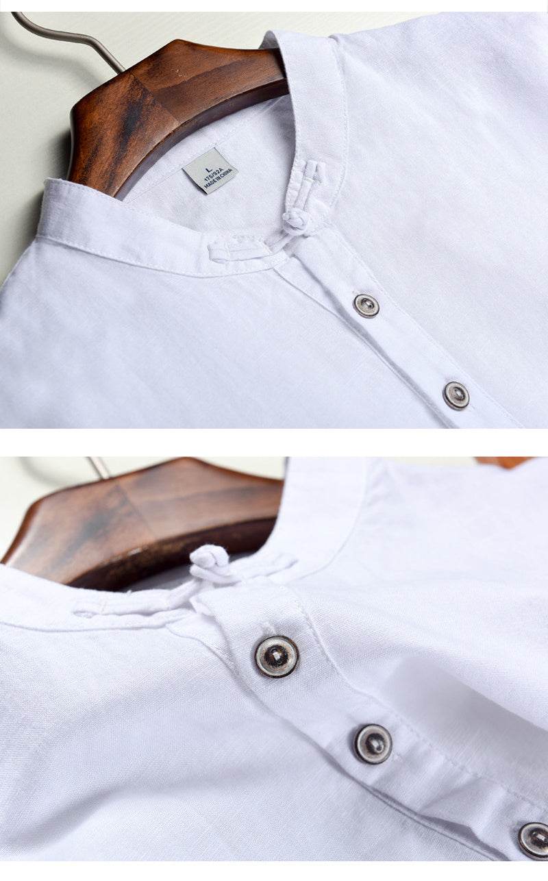 Cotton linen shirt - Mubimart