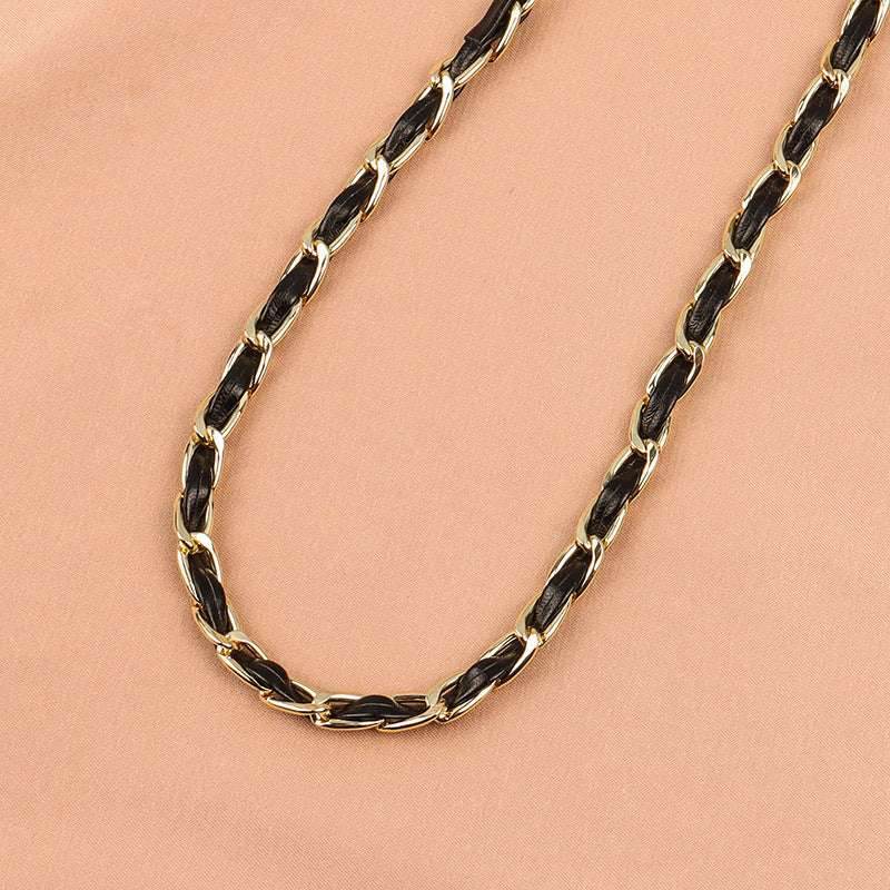 Black Braided Choker Rope Choker Neck Short Chain Choker - Mubimart
