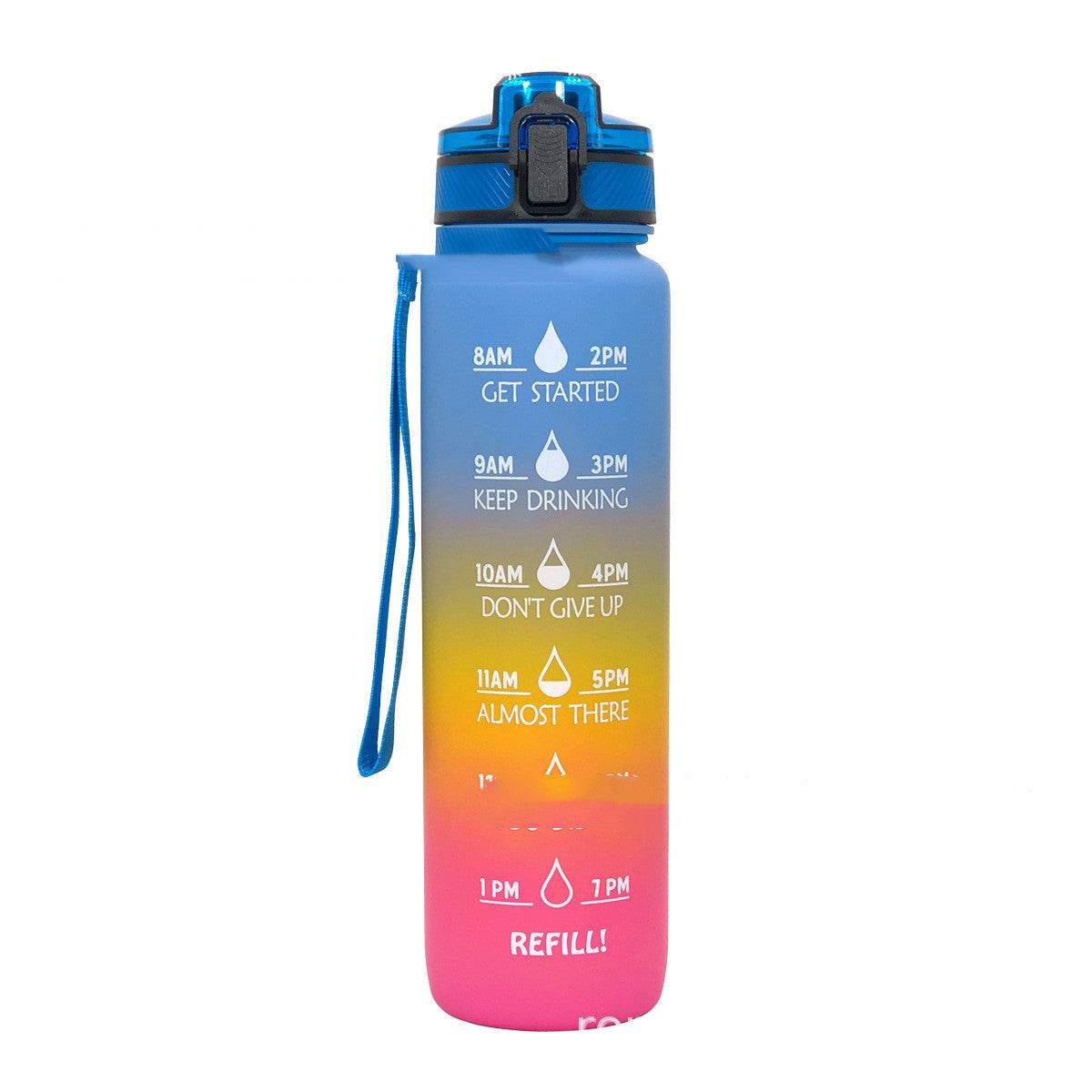 Sports Frosted Gradient Water Bottle - Mubimart