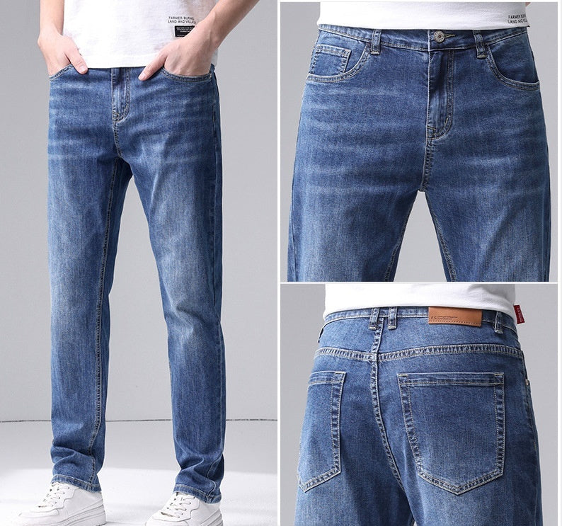 Herren Jeans Straight Fit Fashion Slim Fit