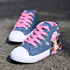 Children's Shoes Canvas Girls' Sneakers - Mubimart - Girls Shoes 