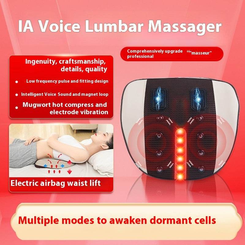 Lumbar Spine Massage Instrument Stretch Support Lumbar Support Back Vibration Multifunctional - Mubimart