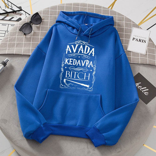 Women With Fleece Loose Hoodies And Letters - Mubimart