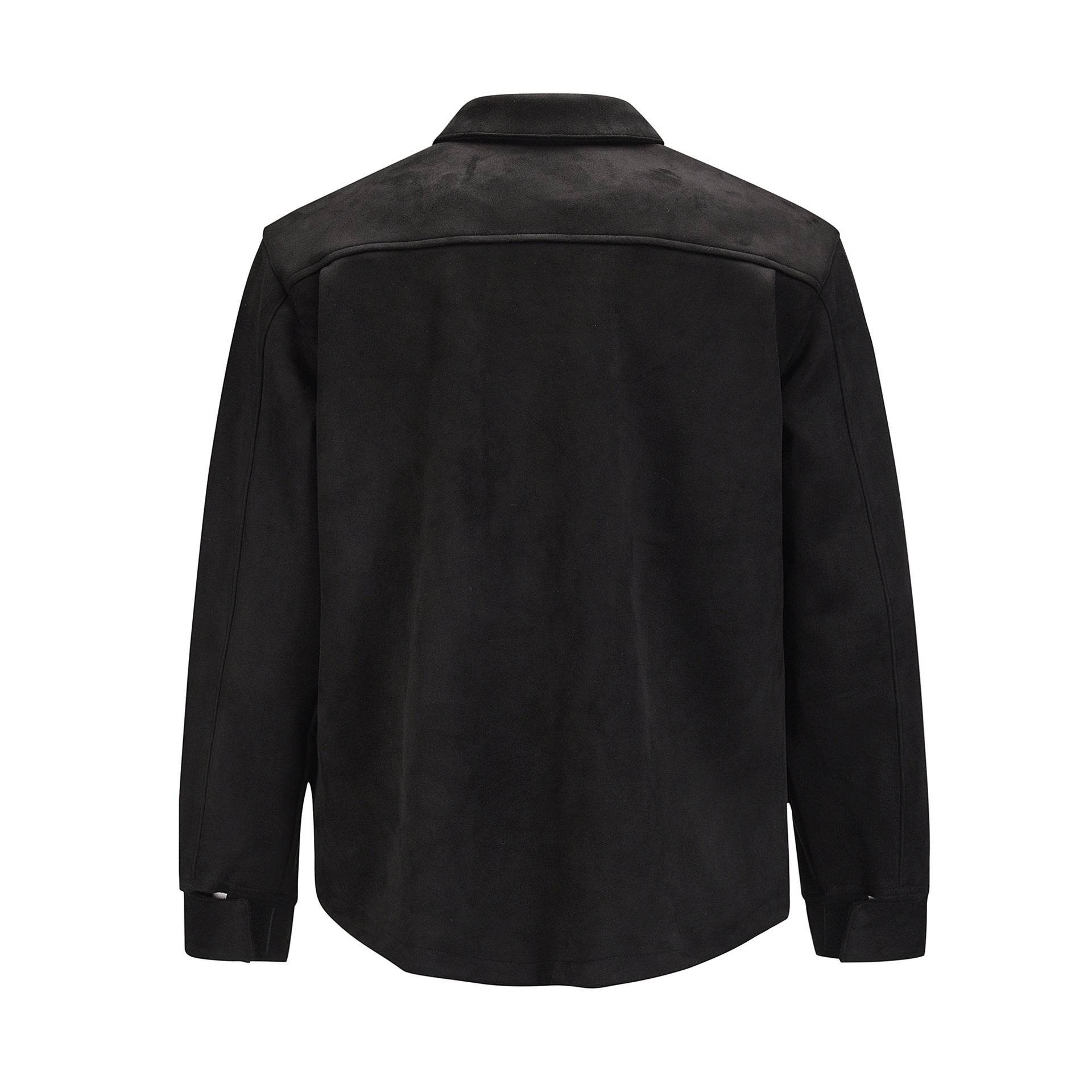 Leather velvet padded shirt loose casual jacket jacket - Mubimart