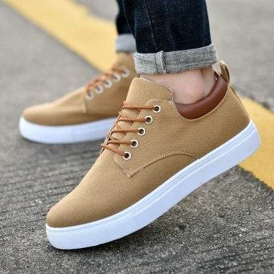 Breathable mens casual canvas sport shoes - Mubimart